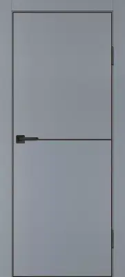 P-19 черный молдинг PET, кромка ABS черная c 4-х ст. Серый матовый