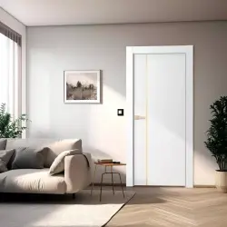 Вега 1 Молдинг Золото глухая Эмаль белый