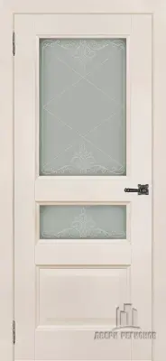 Двери шпон Аликанте 2 Слоновая кость (Ral 9001)