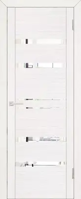 Двери экошпон UniLine 30030 Зеркало Белый велюр