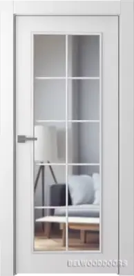 Ламира 1 со стеклом Эмаль белый