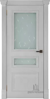 Двери шпон Барселона Квадро (широкий фигурный багет) Дуб Perla