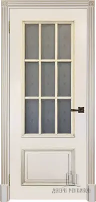 Двери эмаль Британия Патина золото Эмаль слоновая кость