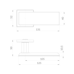 Ручка Punto (Пунто) раздельная K.EST.Q52.OLYMP BL-24 черный