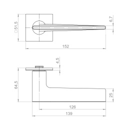 Ручка Armadillo (Армадилло) раздельная K.YM.TRUFFLE AC-9 медь