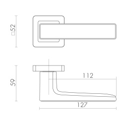 Ручка Fuaro (Фуаро) раздельная K.XM52.DENVER (DENVER XM) GR/CP-23 графит/хром