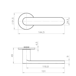 Ручка Armadillo (Армадилло) раздельная R.YM.SAVOIARDI BL-26 черный