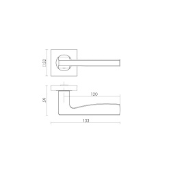 Ручка Fuaro (Фуаро) раздельная K.KM52.ROCK (ROCK KM) BL-24 черный