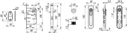 Набор Armadillo (Армадилло) для раздвижных дверей SH.LD152.KIT011-BK (SH011-BK) AB-7 бронза