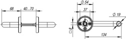 Ручка Fuaro (Фуаро) раздельная R.DSS304-0203/19 (квадрат 8х110 мм) INOX 304