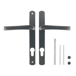 Ручка Punto (Пунто) на планке HANDLE.85.25.67-75 RAL 7016 антрацит