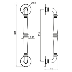 Ручка-скоба Punto (Пунто) PULL.ARC.SORENTO BL-24 черный