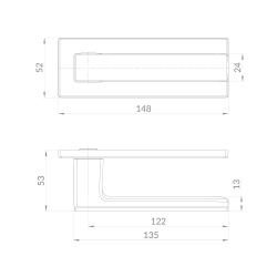 Ручка Punto (Пунто) раздельная K.EST.Q52.MEGA XL SN-3 матовый никель